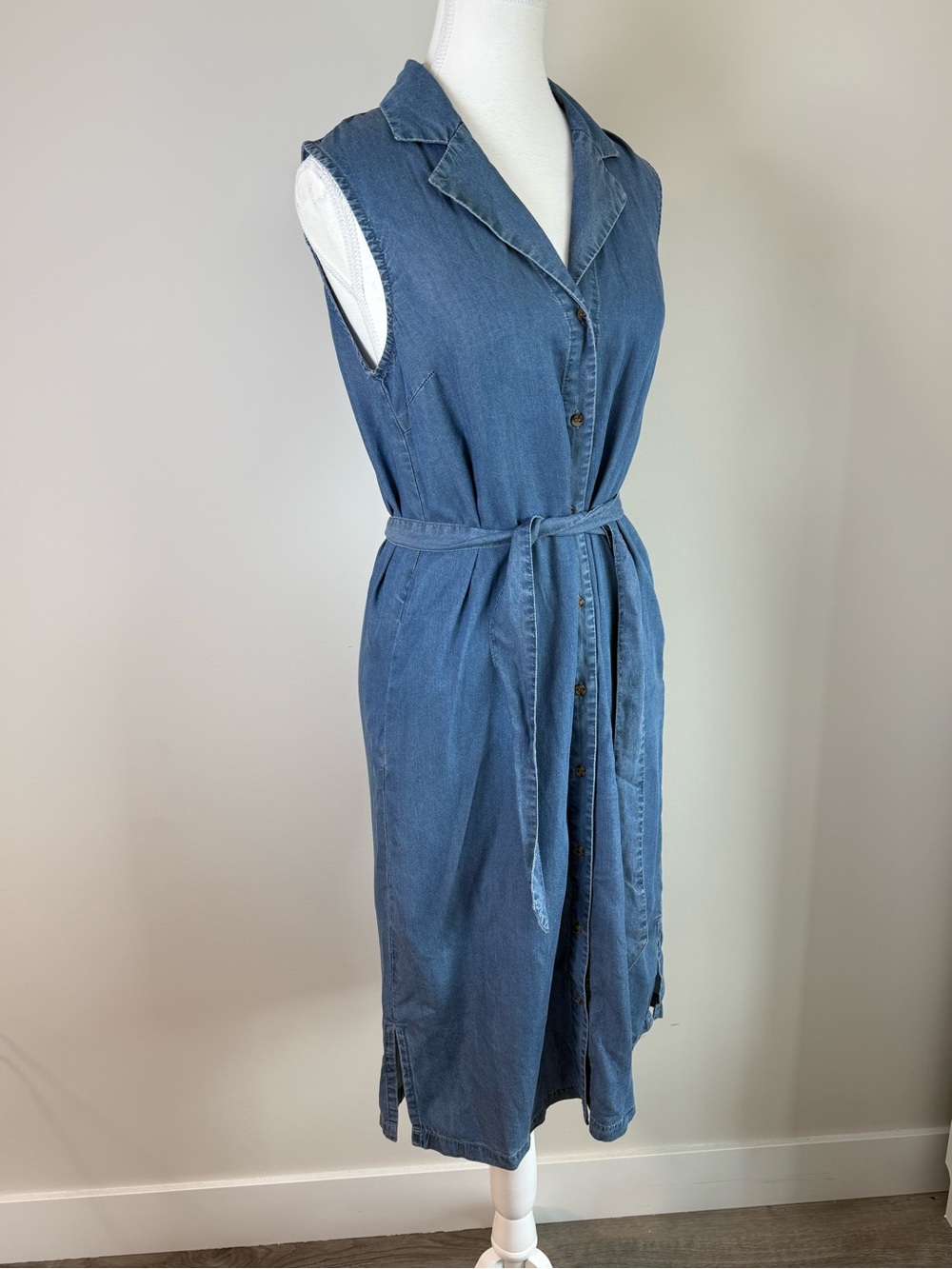 BNWT Vero Moda Denim Light Blue Shirt Dress XS - Picture 3 of 8